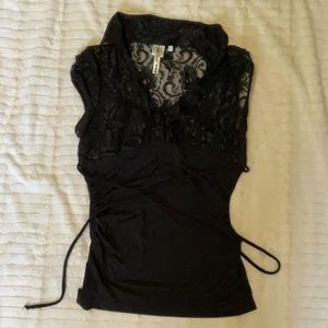 Black Lacey Top Sleeveless Size Small